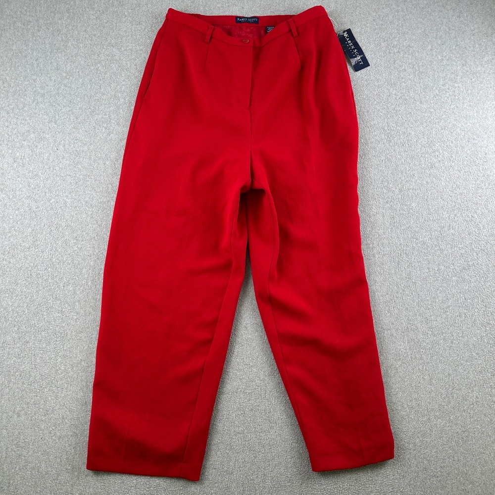 Karen Scott Dress Pants Womens 14P 36092 Red Petite NEW